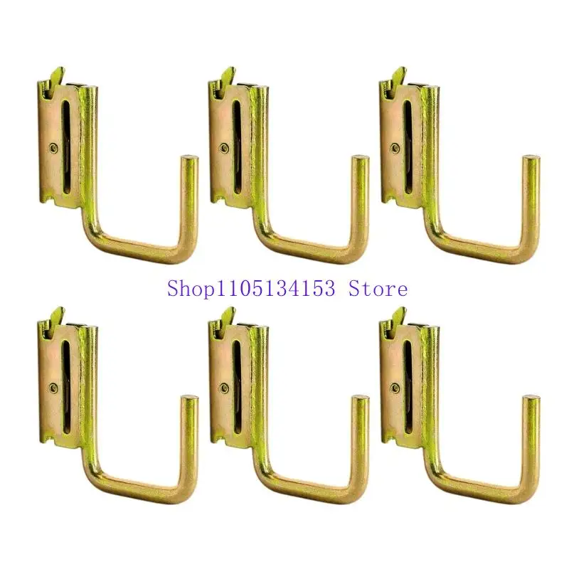 

hg89 Pack of 6 Vibration Proof Spring Clip J Hooks Providing Safe Hold on Track Guard