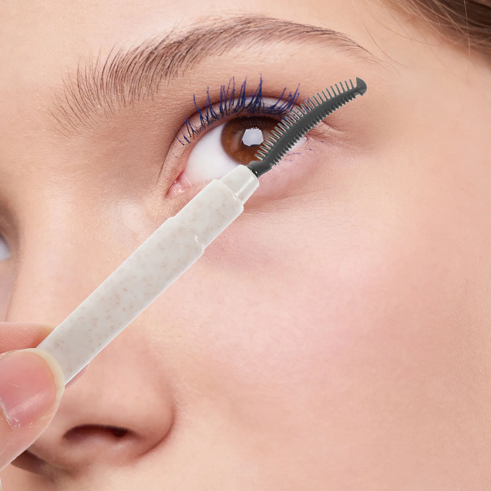 6 pezzi set di pennelli per ciglia in silicone micro ciglia mascara ciglia che separa strumento di trucco leggero riutilizzabile per estensioni delle ciglia occhio