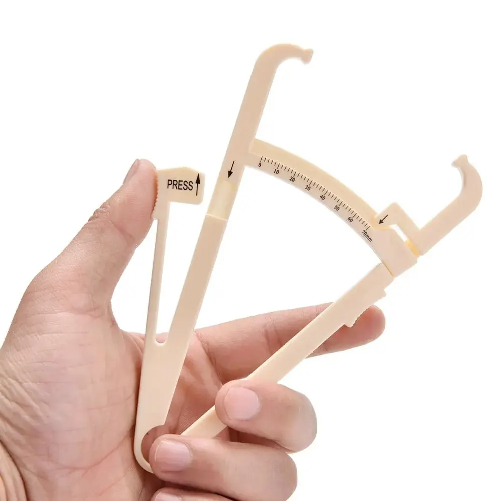 0-70mm Body Fat Loss Tester Calculator Caliper Fitness Clip Fat Measurement Tool Slim Chart Skinfold Test Instrumen