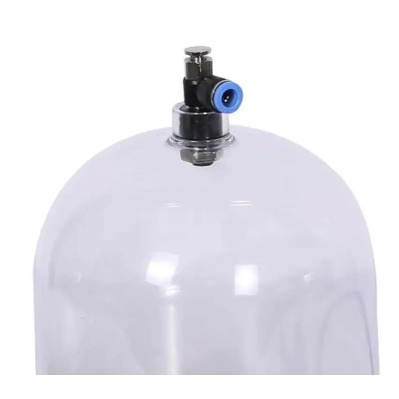 교육용 바로스코프 유리 벨 항아리가 있는 진공 상태의 물리적 벨
