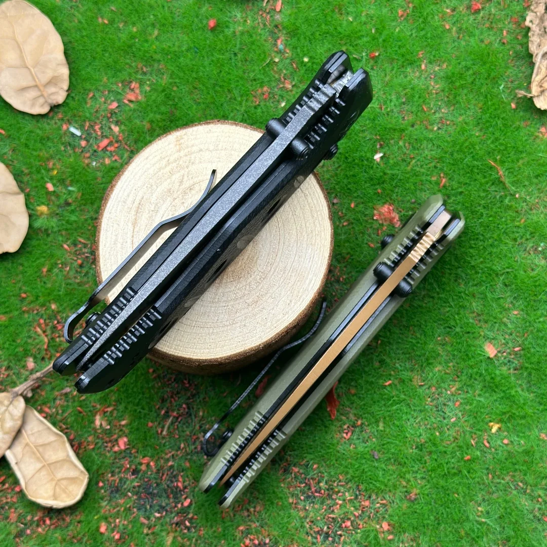 Faca dobrável BM 273, processo de moagem de precisão CNC, cabo de fibra de vidro G10, equipamento pós-apocalíptico