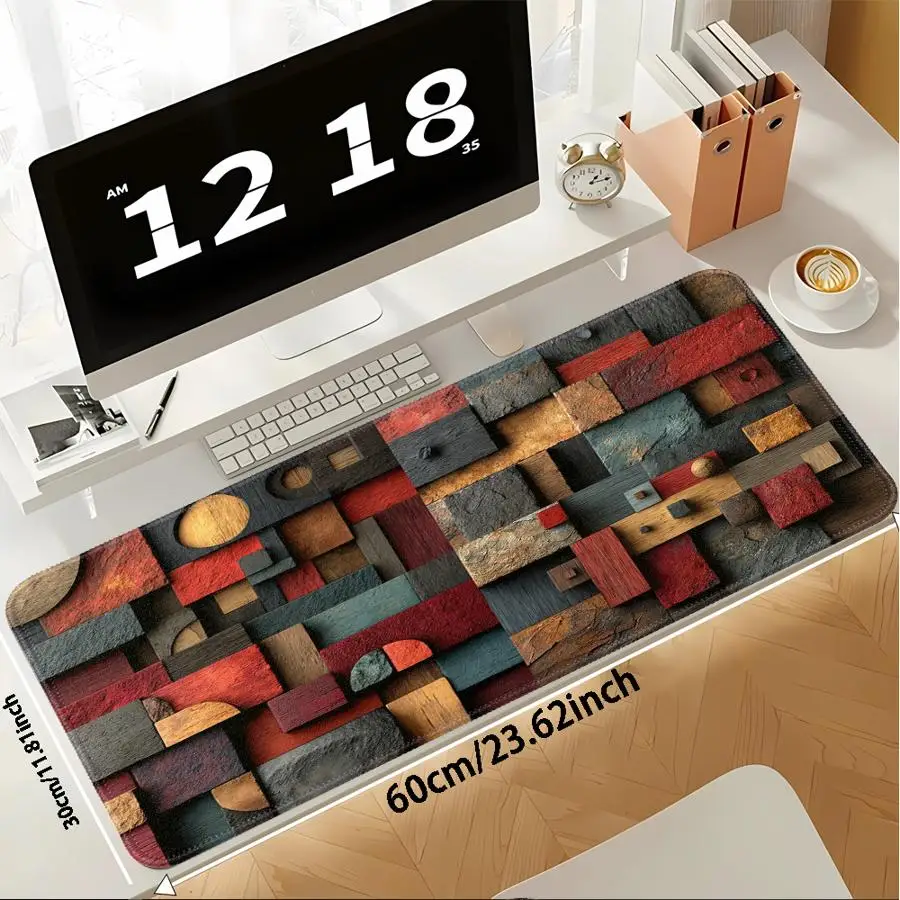 Mouse Pad Game Console Pad office Pad Keyboard Mouse Pad Computer Laptop Pad Desk accessories Anti slip Splicing Wood Grain