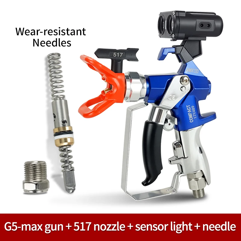 

SIHAO High Pressure airless paint sprayer gun Contractor 2-finger 3600Psi 24.8MP airless paint spray gun with guard sensor light