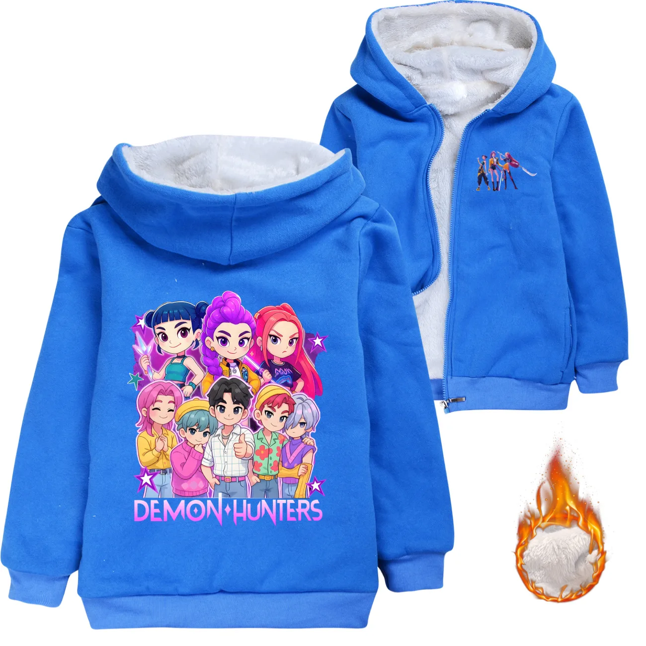 

KPop охотники на демонов детский зимний рождественский подарок куртка с капюшоном для девочек-подростков детское пальто с капюшоном пуловер для мальчиков толстовка