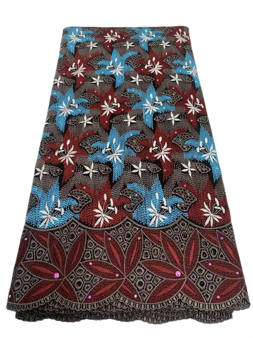Most Top Embroidery Lace Fabric Soft Original Handcut Lace Highest Quality African Swiss Fabric Celebrants Cloth Big Swiss Made