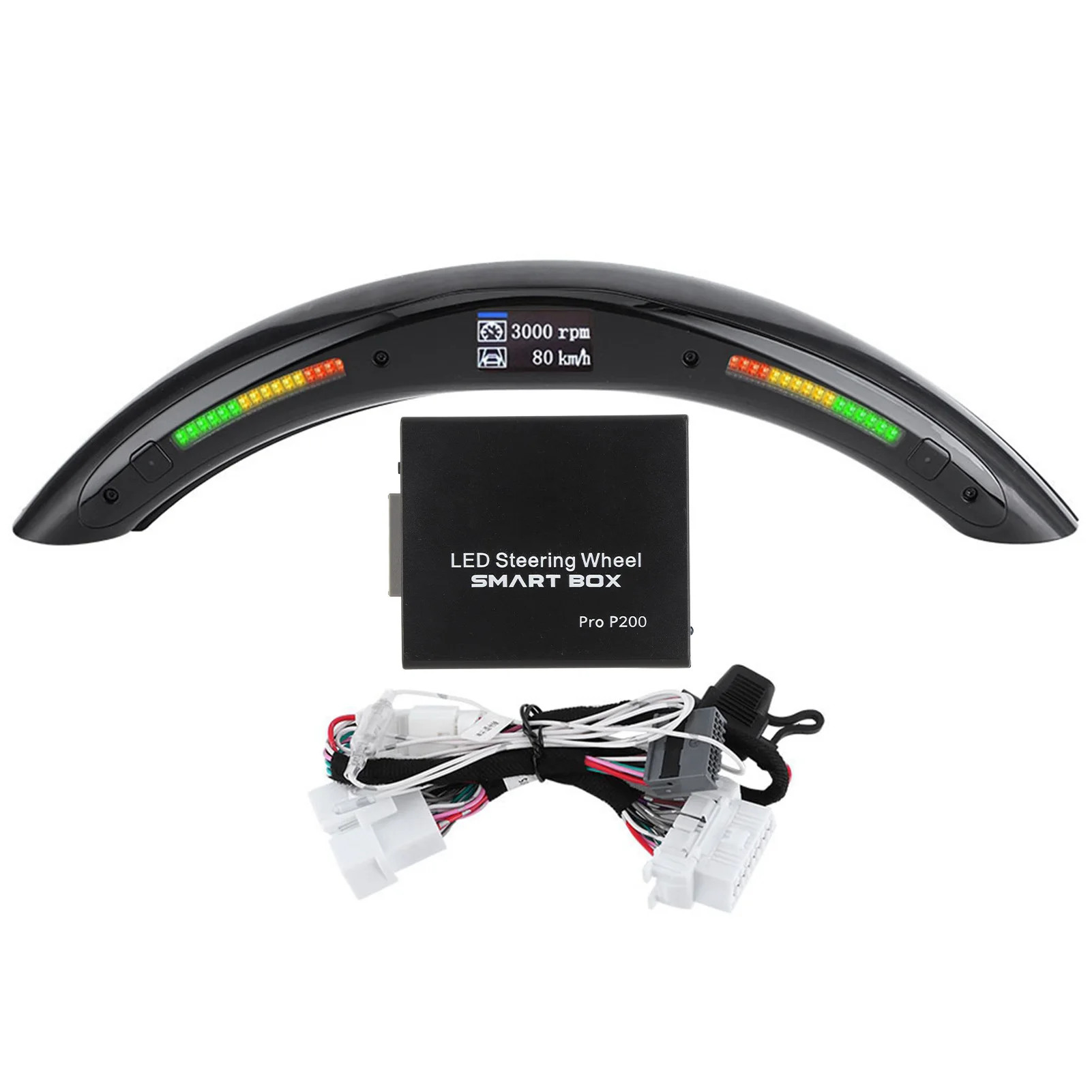 4th Gen LED Performance Steering Wheel Race Digital Display  Indicator Lights OBD2 Module Kits Steering Wheel Accessory