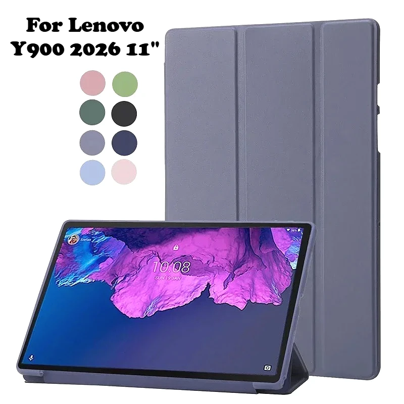 NEW Skin Feel TriFold Stand Case for Lenovo Legion Y900 Idea Tab M11 11 2026 TB711FU P11 TB-J606 Soft Liquid Silicone Back Cover