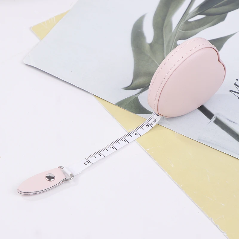 New 1.5m Cute Heart Shape Tape Measure Portable Flexible Ruler Soft Leather Wear Resistant Mini Ruler