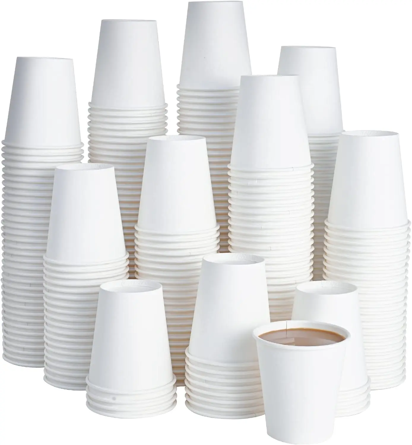 

270 Pack 10 oz Disposable Paper Coffee Cup, Drinking Cups for Water, White Paper Hot Coffee Cups, Suitable for Party, Pi