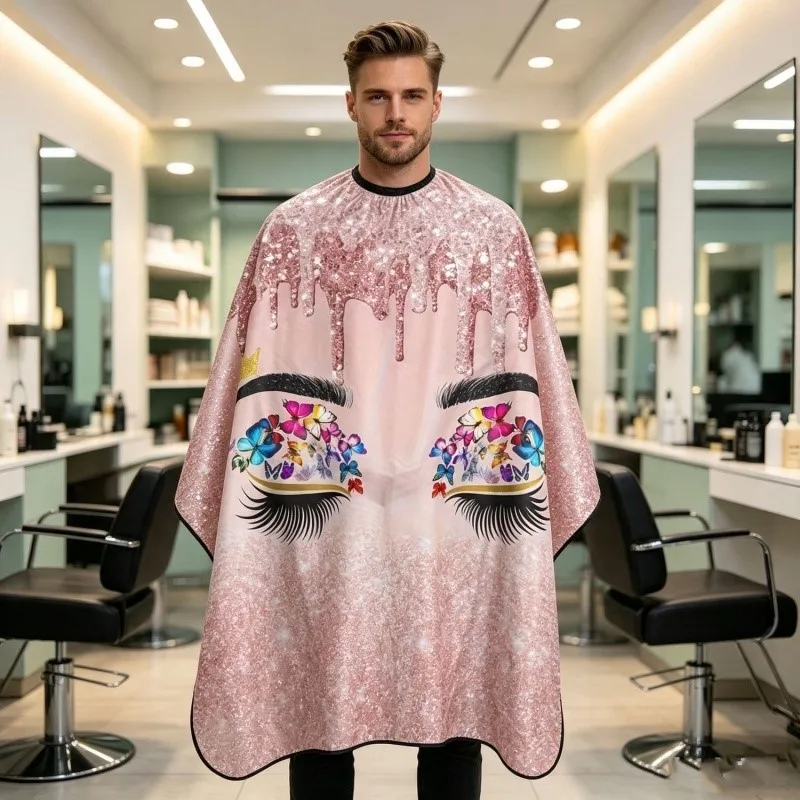 Eyelash Style Hair Salon Robe Breathable Non Stick Hair Cutting Apron Barber Shop Cloak Tools Hairdressing Workwear Hat