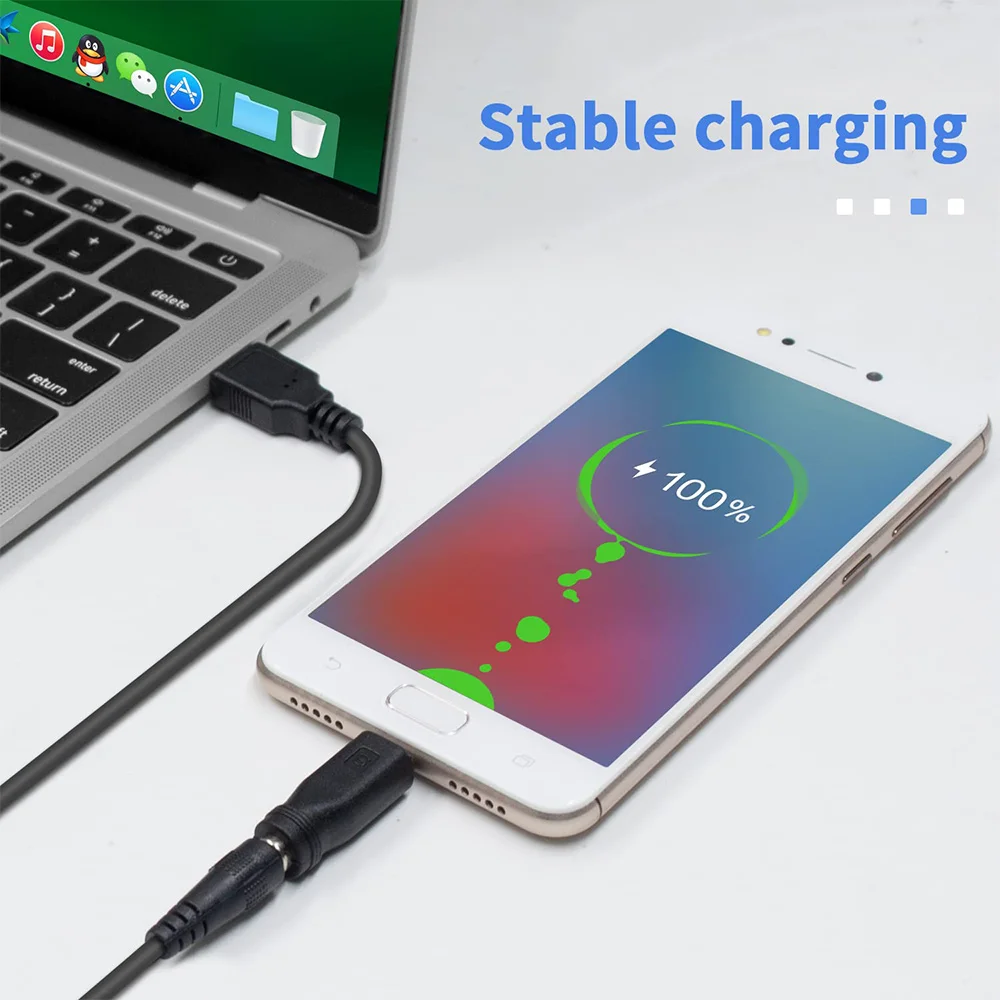 5V DC 5.5 2.1mm Jack Charging Cable Power Cord, USB to DC Power Cable with 13 Interchangeable Plugs Connectors Adapters