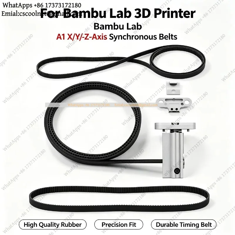 X/Y/Z Axis Synchronous Belts for A1 A1 Mini 3D Printer, Durable Timing Belt Replacement A1 Series Spare Parts Universal Version