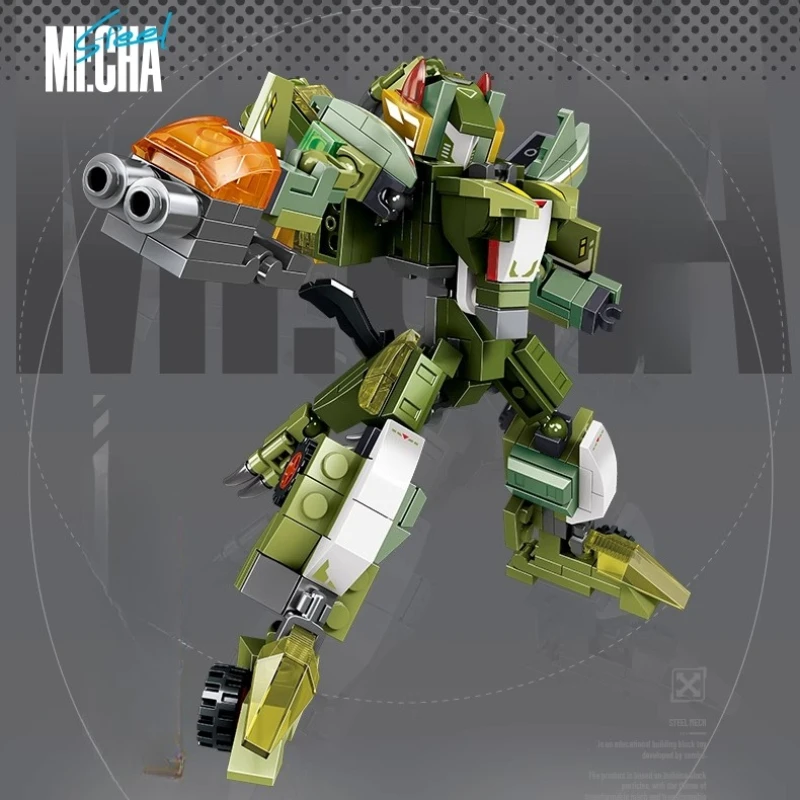 SEMBO Dwufunkcyjny Zestaw Klocków Mecha z Małych Elementów, Edukacyjny Model do Składania dla Dzieci, Kolekcja Zabawek, Prezent Urodzinowy