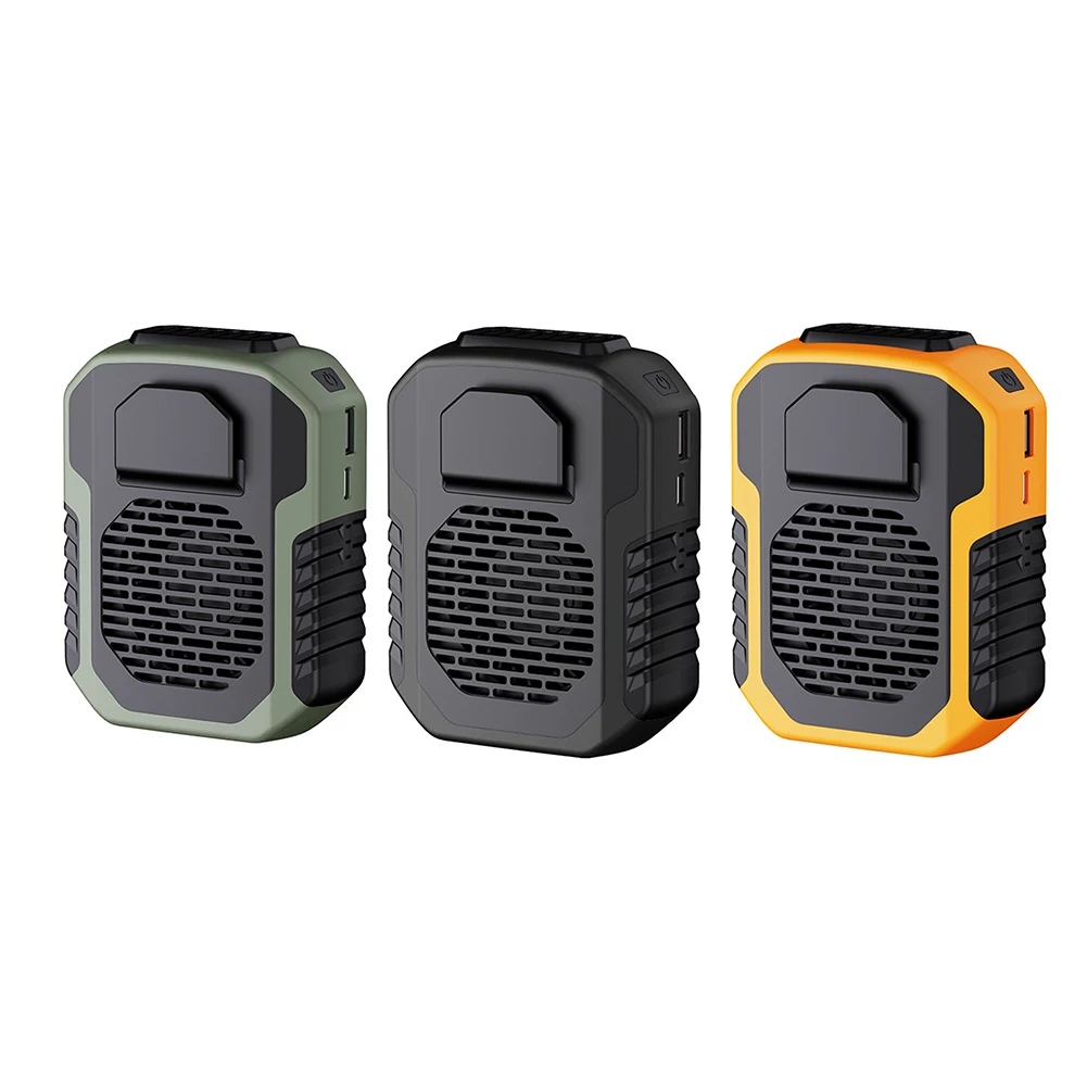 

Мини-вентилятор на шею, портативный охладитель воздуха, USB-перезаряжаемый многофункциональный вентилятор 6000 мАч с клипсой для крепления на пояс для летней рыбалки и альпинизма