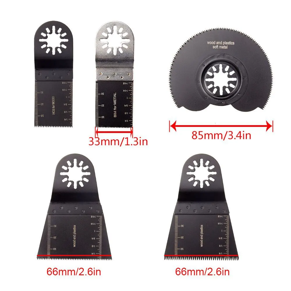 10Pcs High Carbon Steel Straight Oscillating Multi Tool Blades  Closed Hole Suitable for Dewalt Makita Bosch Milwaukee Ryobi - view 2