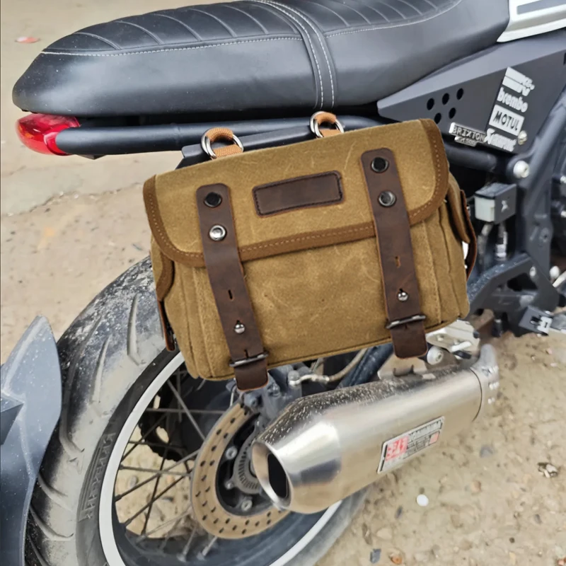 

Motorcycle Side Bag Universal Retro Rear Seat Bag Motorbike Tail Bag Electric Vehicle Hanging Bag For HONDA CM300 500