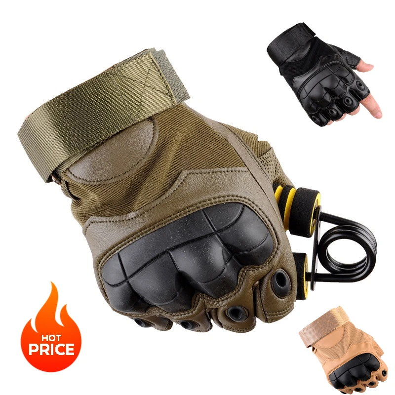 

Tactical Half-Finger Gloves Leather Protective Equipment Motorcycle Riding Outdoor Sports Non-Slip Protective Training Gloves