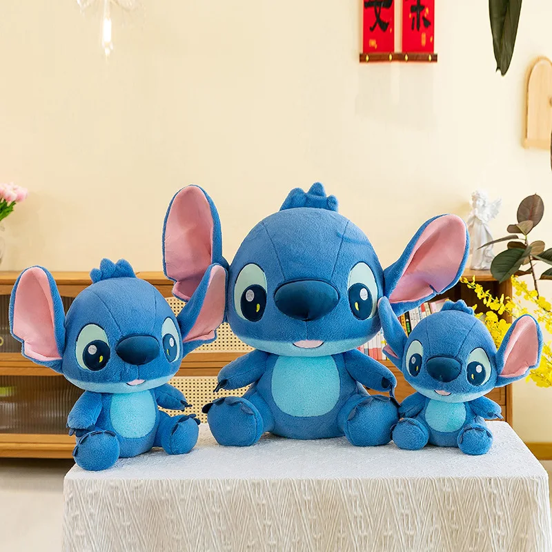 

60 см Disney Kawaii Stitch плюшевая игрушка милая наполненная кукла мягкая мультяшная подушка для сна с животными для детей подарок на день рождения мягкий подарок для ребенка