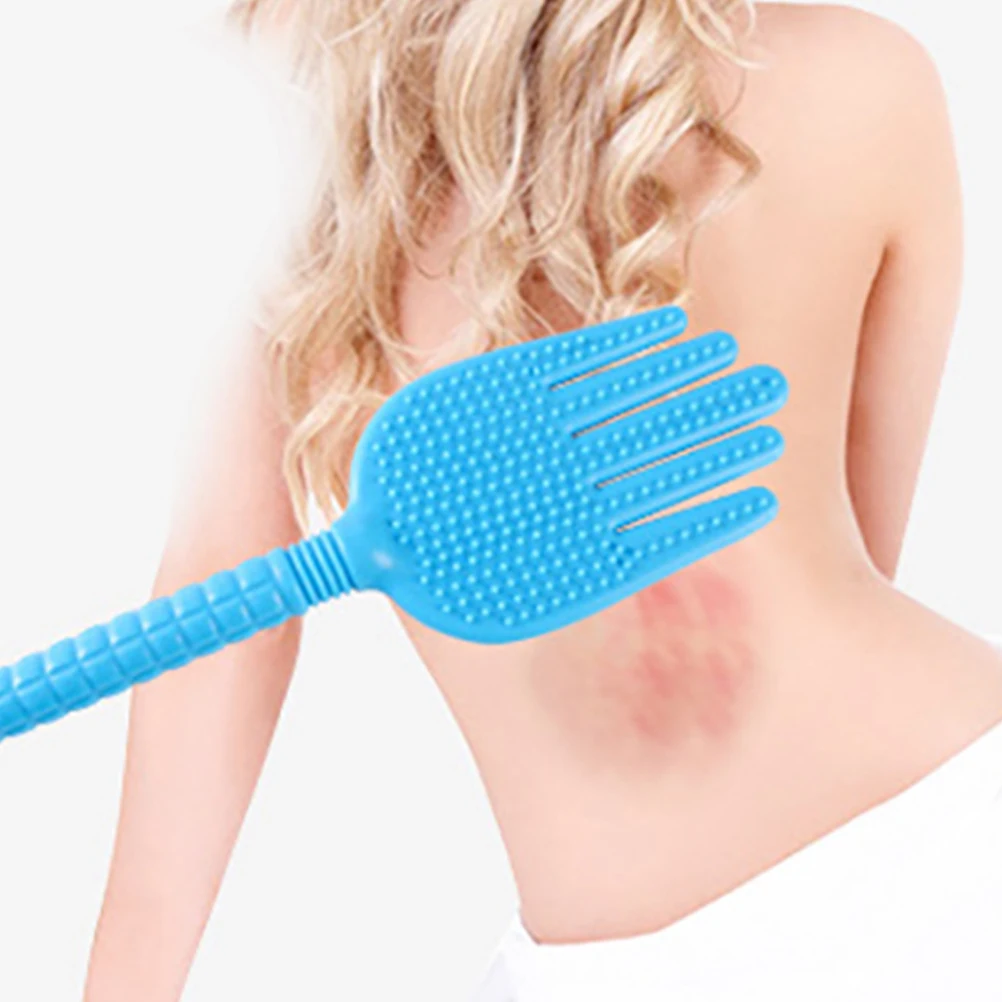 

1pc Meridian Massage Hammer Pad Durable Silicone Blood Circulation Relief Hand Shape Design Portable Body Tapping Tool Knock