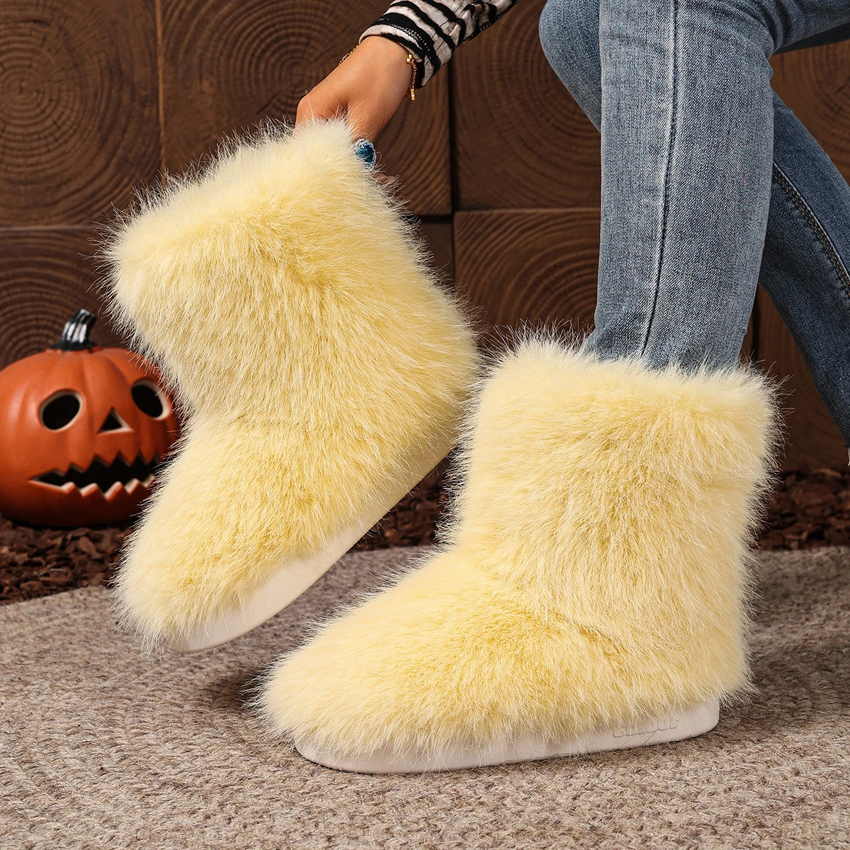 レディース スノーブーツ 冬用 プラットフォームシューズ フ - Women'S Shoes Big Feet のレビューと価格
