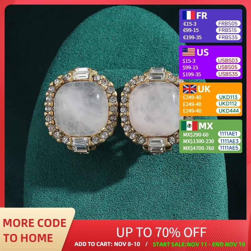 

Роскошные антикварные ювелирные изделия золотого цвета с опалом и розовым квадратом, серьги-гвоздики со стразами, винтажные женские аксессуары, новое поступление