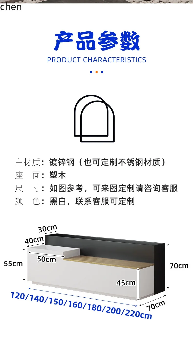 Outdoor Corner Flower Box Seat Combination Courtyard Flower Box Partition Terrace Balcony with Seat Garden Finished Product