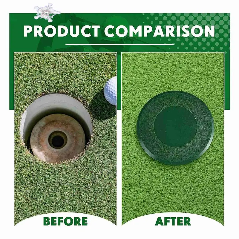 

6 Piece Golf Cup Cover Golf Hole Putting Green Cup Golf Practice Training Aids Hole Cover For Garden Backyard Outdoor Activities