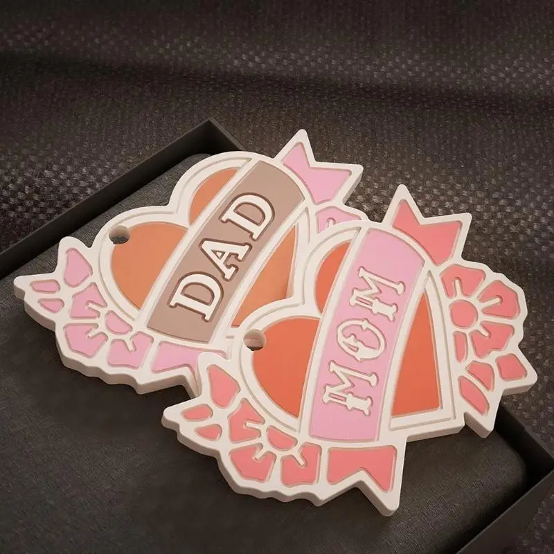 سيليكون أمي أبي حلية قالب DIYs المفاتيح قلادة مجوهرات راتنجات الايبوكسي صياغة قوالب لعيد الأم عيد الآباء