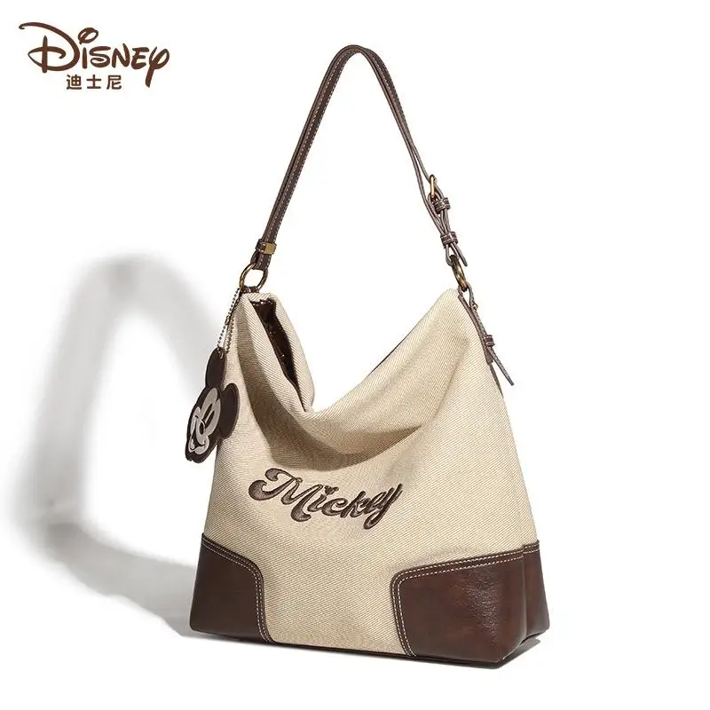 Disney1 Mickeys Mouse Authentic Large Capacity Shoulder Underarm Tote Bag Cartoon Embroidery Cute Decoration Outing Shoulder Bag