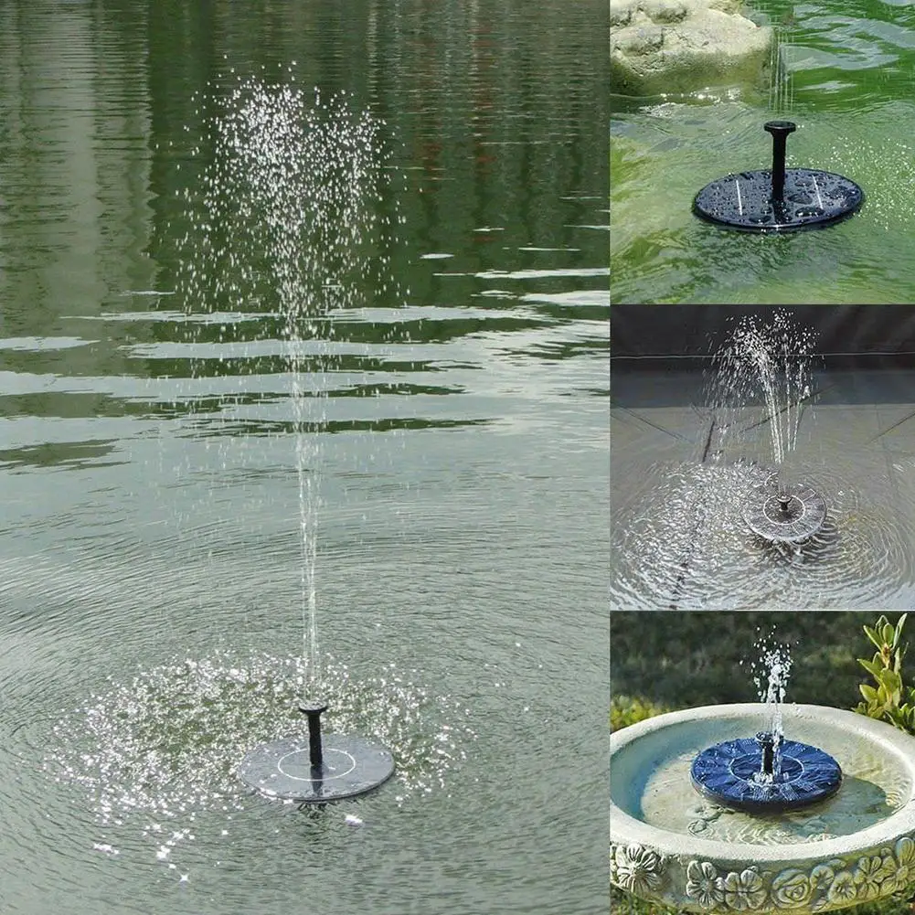 Mini Solar Water Fountain Pool Pond Waterfall Fountain Garden Decoration Outdoor Bird Bath Solar Powered Fountain Floating Water