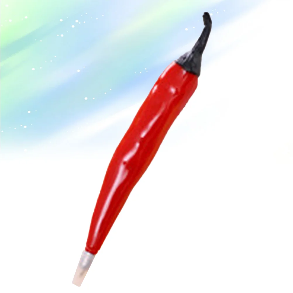 

1pc Cartoon Ball Point Pen Gel Pen with Magnet Chili Shape Design Stationery for Home School Office Red