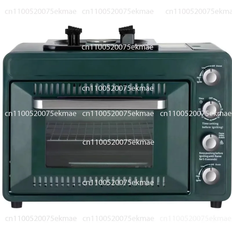 Portable Gas Oven, Field Camping, Integrated Casserole, 25-30L Oven