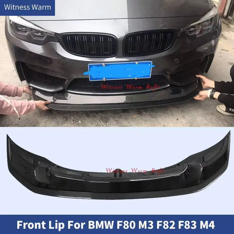 Pare-choc Avant de Voiture en Fibre de Carbone, Plaque de Protection, Style GTS, pour BMW F80 M3 F82 F83 figuré 2014-2020, 2 Pièces