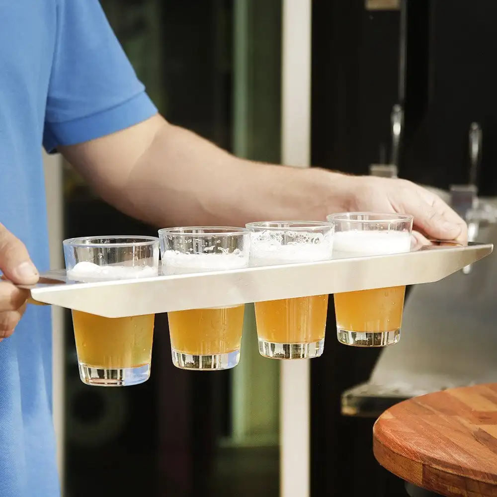 Full-Stainless Chopp Sampler Beer Taster-4 glasses