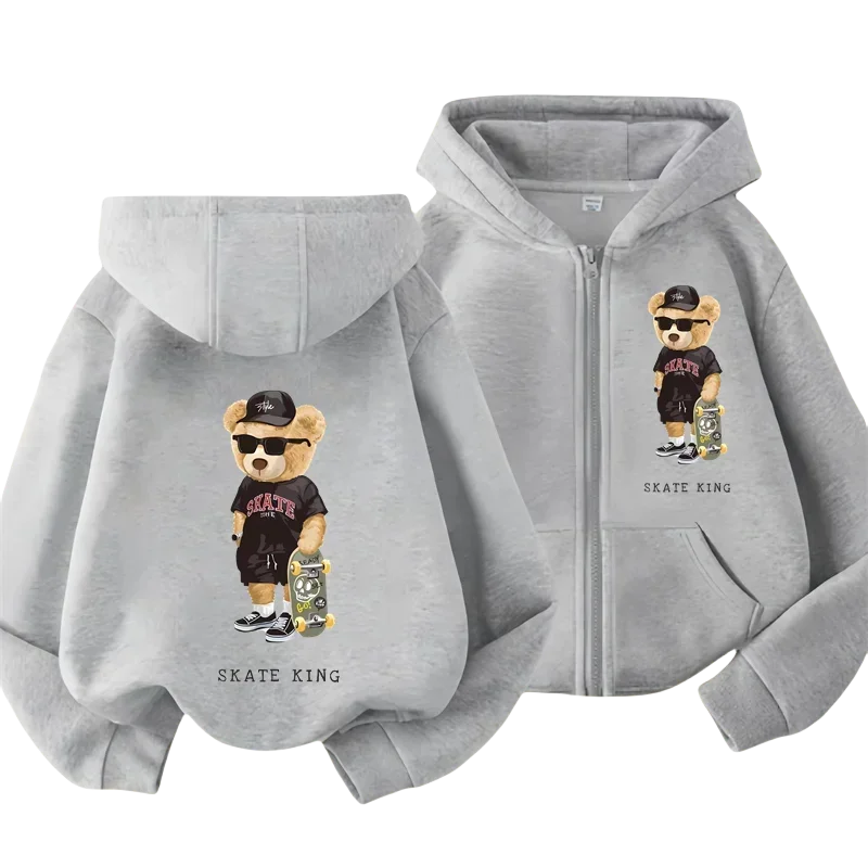 Felpa con cappuccio orsacchiotto bambini bambini ragazza ragazzo bambino cartoon Street casual hip-hop primavera e autunno felpa a maniche lunghe