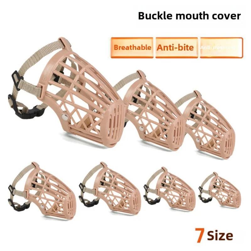 Pet Dog Breathable Mouth Cover Adjustable Muzzle Basket Anti-Biting Anti-Barking Muzzle