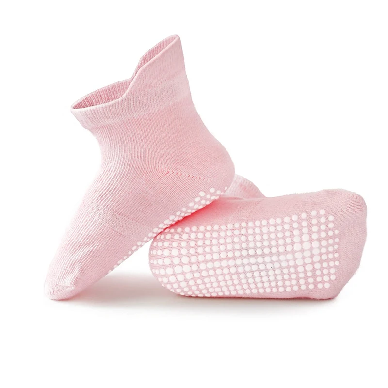 12 Paar einfarbige, rutschfeste Socken mit Punktkleber für Kleinkinder, geeignet für kleine Mädchen und Jungen, Kleinkinder und Kinder – Detail 4