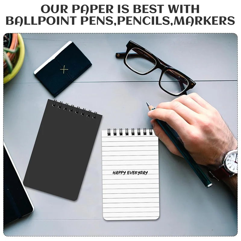 Solid Waterproof Notebook 3X5 All-Weather Spiral Pocket Notepad Write In The Rain Waterproof Notepad