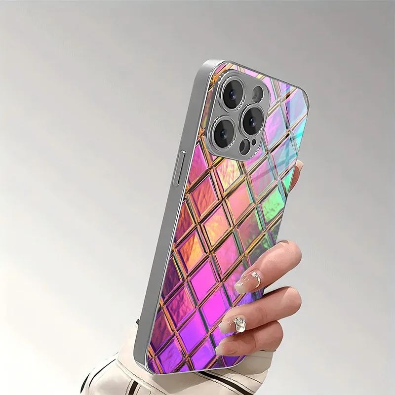 เคสโทรศัพท์มือถือลายตารางสีนีออนรูปทรงข้าวหลามตัด สำหรับ vivo V50 V40 Y29 V30E Y28 V30 V40E Y78 V29E Y78 Y36 Y35 V27E V29 Pro Plus Lite 4G5G