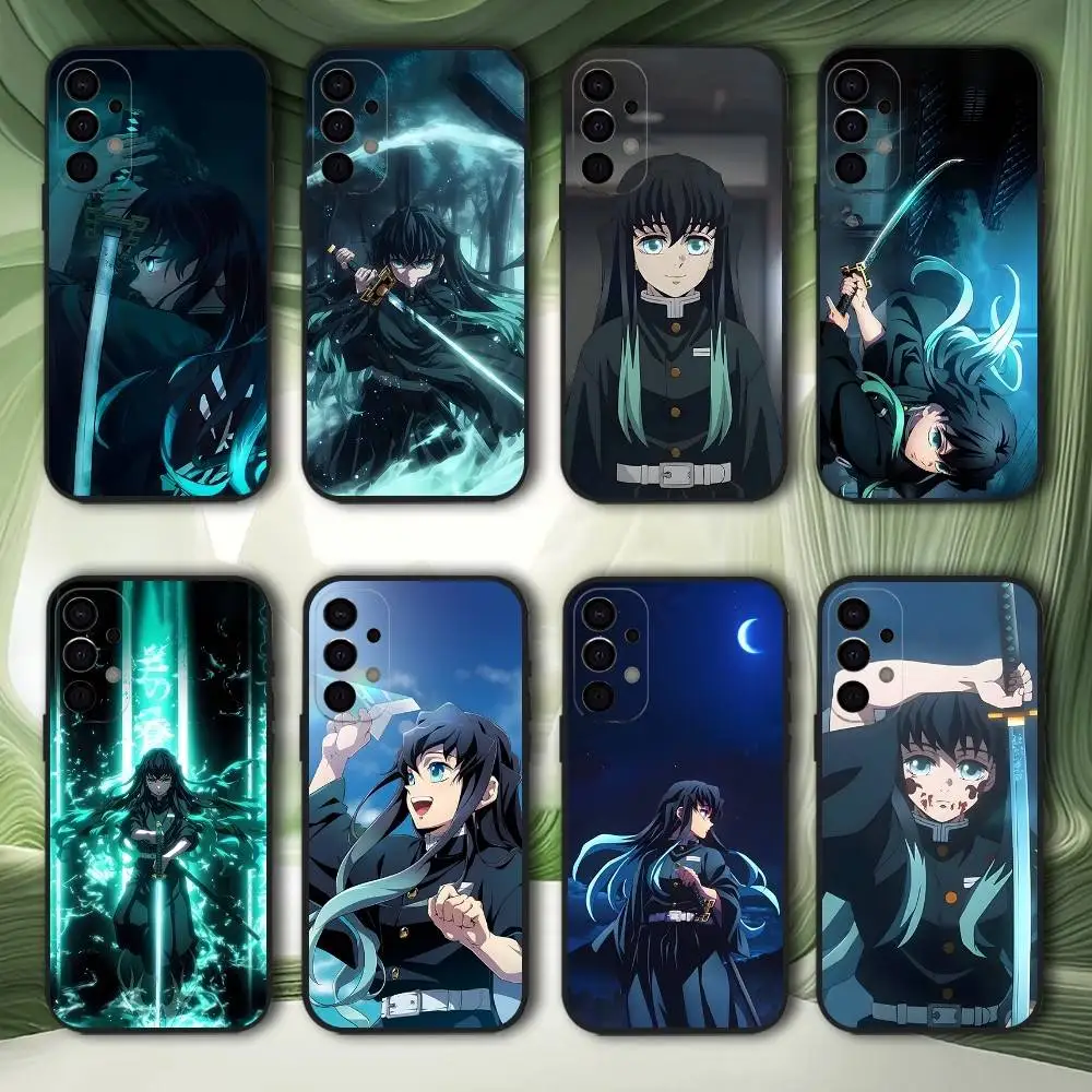 

D-Demon S-Slayer Muichiro Tokito Phone Case For Samsung S25,S24,S21,S22,S23,S30,Ultra,S20,Plus,Fe,Lite,5G Black Cover
