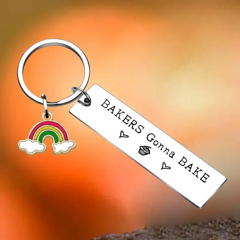 

Hot Baker Gift Key Chain Ring Cupcake keychains pendant Baking Theme Pastry Chef Gift