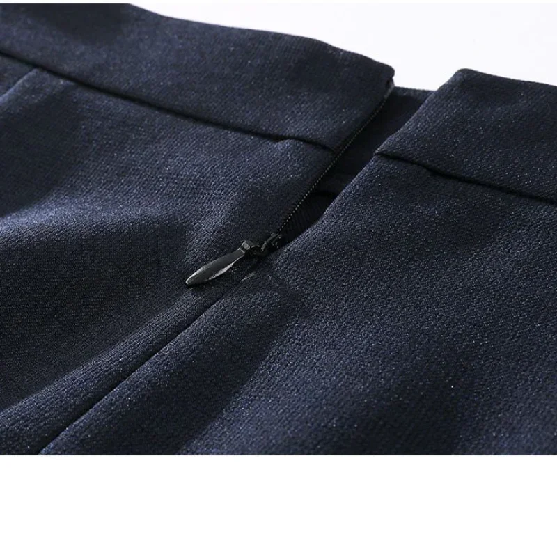 New Spring and Summer Women's Solid Colors High Waist Loose Bag Hip A-Line Irregular Button Fashion Vintage Elegant Skirt