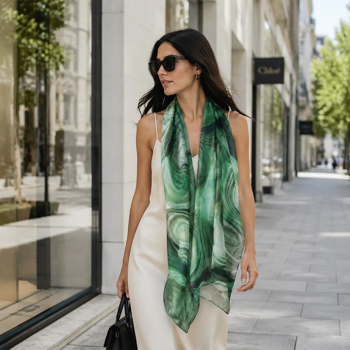 2026 summer new style outerwear printed shawl women's elegant decorative sun hat thin scarf travel scarf