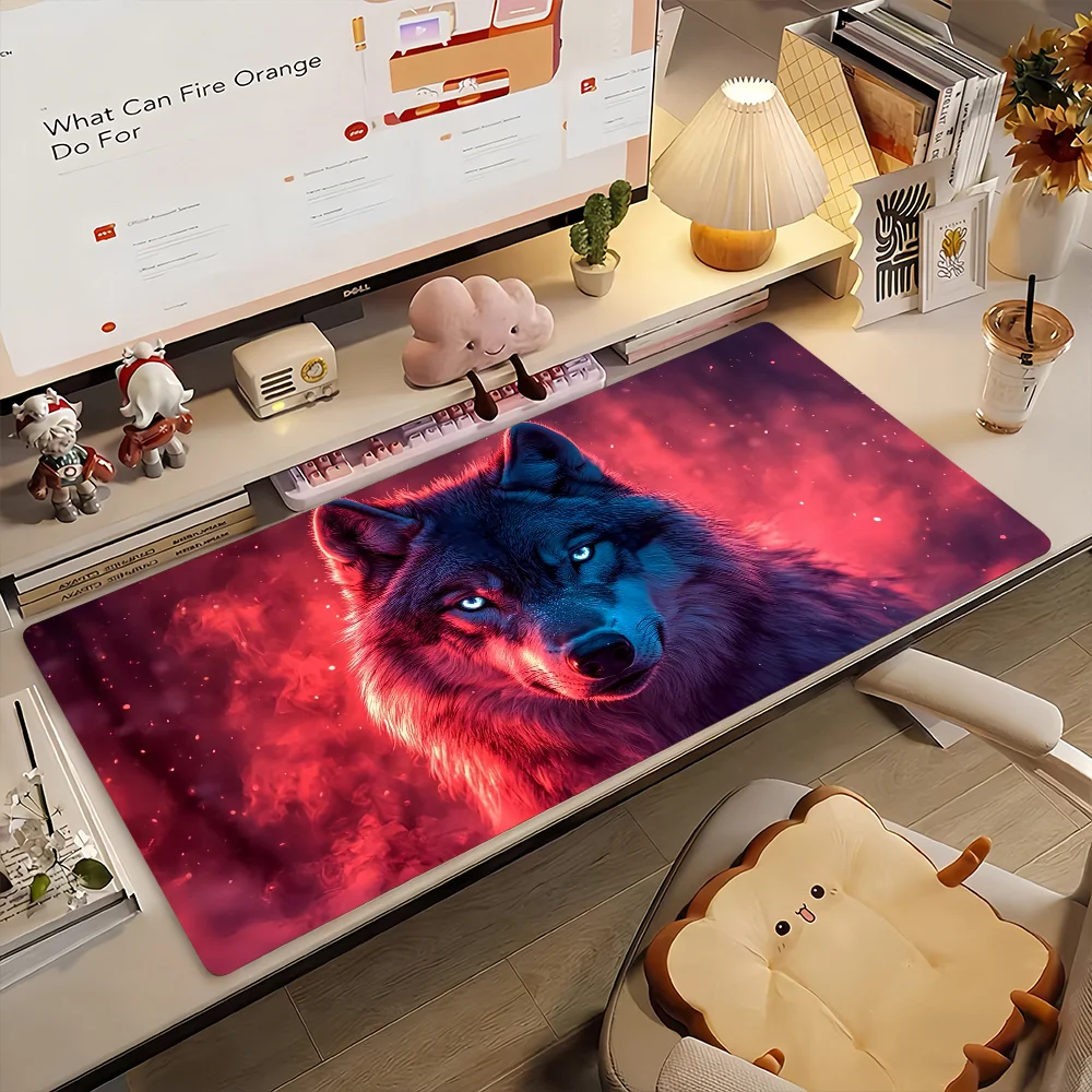 Wolf Mouse Pad Non-slip Locking Edge DeskMat PC Laptop Accessories Rubber Office Keyboard Large Game XXL Carpet