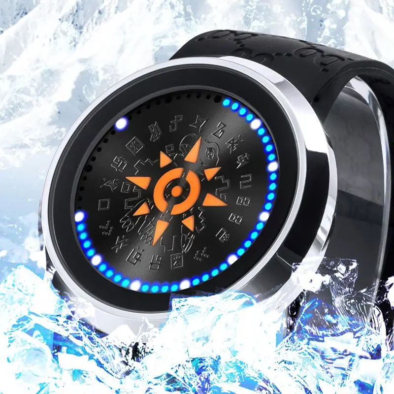 Digital Baby Animation LED Waterproof Watch Courage Friendship Badge Touch Screen Luminous Watches