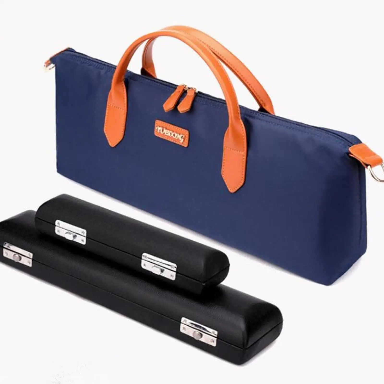 Portable Flute Carrying Bag 19.6x7.8x2.7inch Wear Resistant Versatile Music Instruments Bag with Shoulder Strap Flute Handbag