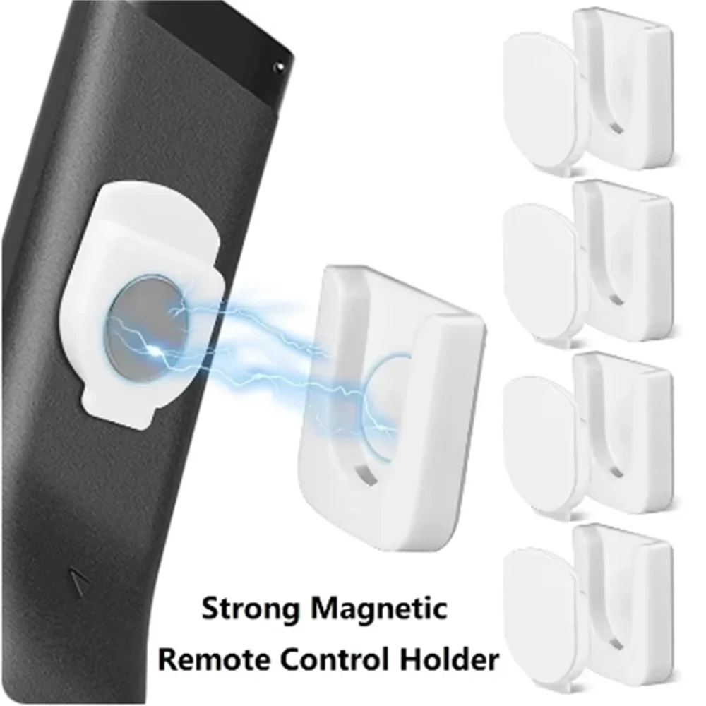 

4pcs Strong Magnetic Remote Control Holder Wall Mount TV Remote Wall Mount Holder Hook Fan Remote Holder Magnetic L bracket Rv