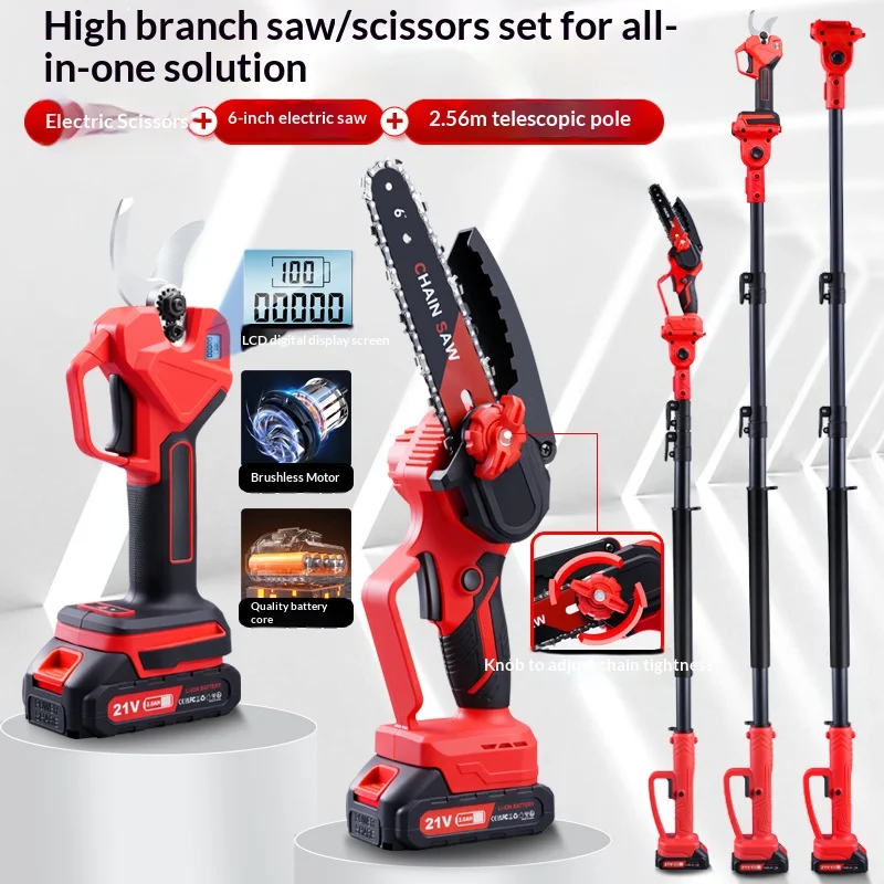 

Electric High Branch Saw Pruning Shears Telescopic Pole Sierra A Batería Para Ramas Motosierra Batería Telescópica Piła Do Gał