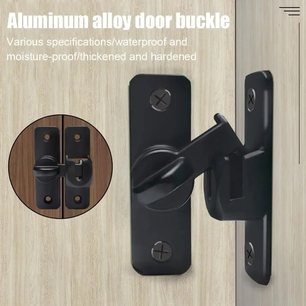 Sliding Barn Door Lock Constructed From Aluminum Alloy With Functional Latching At Both 90 Degree And 180 Degree Door Positions