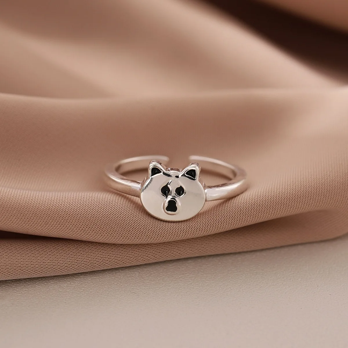 

Новая мода изысканные женские милые животные ювелирные изделия из стерлингового серебра 925 пробы милые индивидуальные кольца с медведем R233